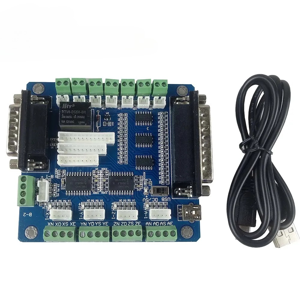 5 Axis Cnc Breakout Board Interface Mach3 - 스테퍼 모터의 5축 인터페이스 보드가 있는