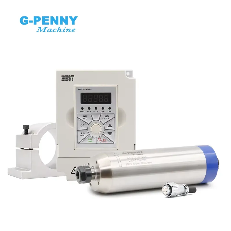 G-penny 2.2KW ER20 D80 목공용 불릿  - 2.2Kw Water Cooled Spindle Kit Vfd 리뷰 및 가격